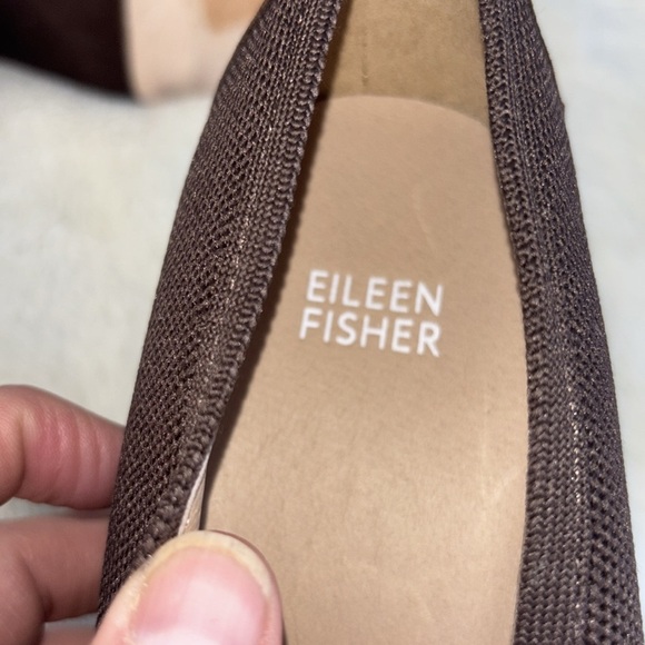NWOT Eileen Fisher Signy Stretch Knit Block Heel Chocolate Brown Size 8.5M - Picture 7 of 8